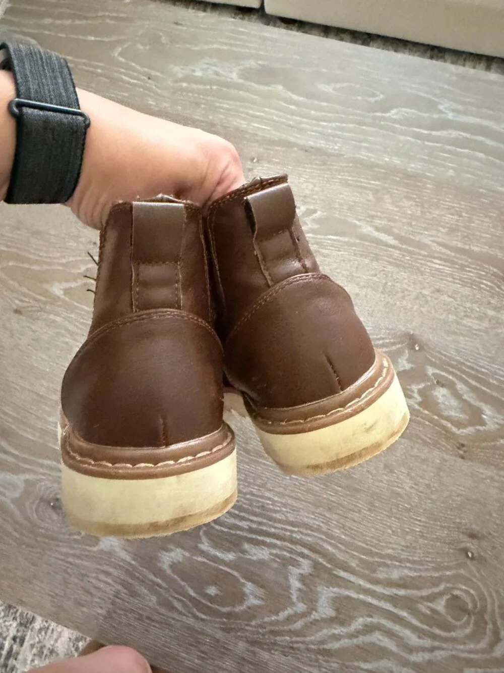Boys Deer Stags Kids Brown Jameson Jr. boot shoes size 1